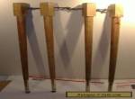 4 Vintage Mid Century Modern Wooden Pencil Tapered Table legs salvage 29" for Sale