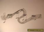 Vintage Mid Century Modern Musical Notes Wall Sculpture  for Sale