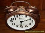 Jerger alarm clock German Made Modern Style In Gold WIND UP for Sale