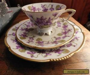 Item MITTERTEICH BAVARIA TRIO VIOLETS with GOLD TRIM for Sale