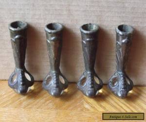 Item Set Of 4 Antique Vintage Glass Ball & Claw Furniture Table Leg Ends/Feet for Sale