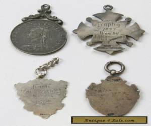 Item 4x Antique/Vintage Sterling Silver 1887-1930 Medals/Fobs  for Sale