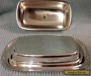 Item VINTAGE WM ROGERS SILVERPLATE COVERED BUTTER DISH for Sale