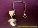  Antique Vinaigrette  Chatelaine Gold Acorn with Chain  1877 for Sale
