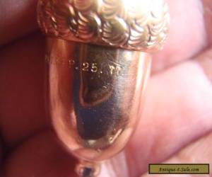 Item  Antique Vinaigrette  Chatelaine Gold Acorn with Chain  1877 for Sale