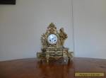 Antique Gilt Striking Mantel Clock French circa 1870s E. M. & Co for Sale