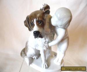 Item 1930s ROSENTHAL GERMANY FIGURINE "THE SECRET" #1259 MAX FRITZ BOY WITH DOG for Sale