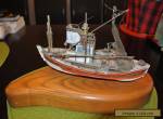 Charleston Shrimp Trawler Work Boat Wooden Base- Exceptional Model for Sale