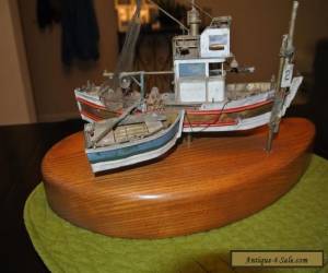 Item Charleston Shrimp Trawler Work Boat Wooden Base- Exceptional Model for Sale