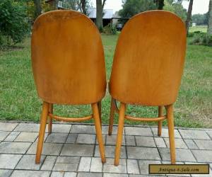 Item Pair Mid Century Modern Shelby Williams Chair Danish molded wood Wooden Chair for Sale