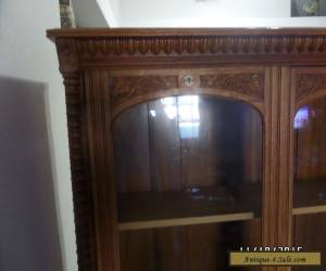 Item Antique Vintage Curio Cabinet - China Cabinet - Solid Oak Cabinet - 1800's for Sale