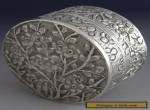 BEAUTIFUL CHINESE EXPORT SILVER BLOSSOM BOX c1900 ANTIQUE for Sale