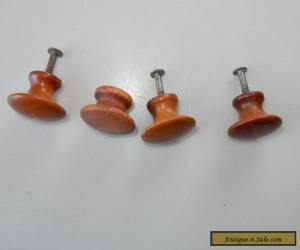 Item 4 Antique Vintage Maple Wood Drawer Door Furniture Knobs 1 1/2" for Sale