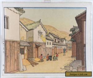 Item Toshi Yoshida Signed Japanese Woodblock Print - "Village in Harima"  for Sale