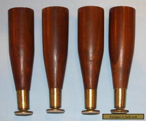 Item Set of 4 Salvaged Vintage Mid Century Wood Furniture Taper Legs #3 for Sale