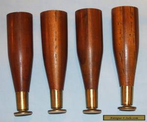 Item Set of 4 Salvaged Vintage Mid Century Wood Furniture Taper Legs #3 for Sale