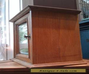 Item Antique Turn of the Century Golden Oak Medicine Cabinet for Sale