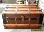 Antique ~ Vintage Steamer Trunk Blanket Box Coffee Table Chest FREE SHIPPING ! for Sale