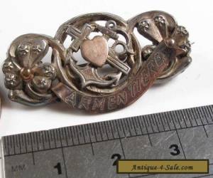 Item Sterling Silver Antique Broach - with a box for Sale