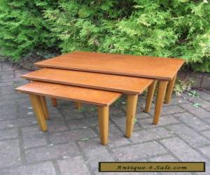 Item MID CENTURY DANISH MODERN 1960's TEAK NEST OF TABLES COFFEE - MCM for Sale