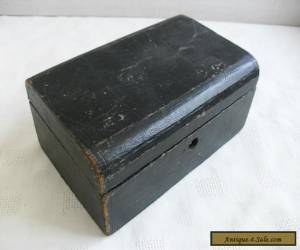 Item ANTIQUE LEATHER CLAD SMALL JEWELLERY BOX FOR RESTORATION for Sale