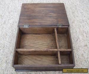 Item VINTAGE SOLID OAK WOODEN DOVETAILED BOX. for Sale