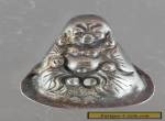 Terrific Miniature Antique Chinese Happy Buddha Made Of Sterling Silver for Sale