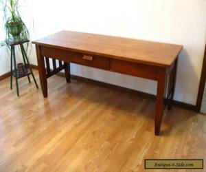 Item Beautiful antique Harvest table Solid Oak, desk, work table for Sale