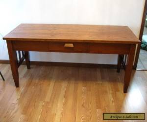 Item Beautiful antique Harvest table Solid Oak, desk, work table for Sale
