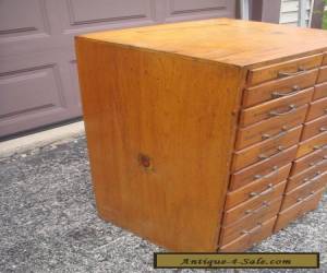 Item Antique Large Wood Drawer Plumbing Tool & Parts Cabinet for Sale