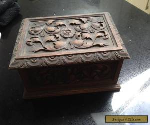 Item  ANTIQUE WOODEN BOX WITH CARVED DETAIL - wood/woodenware for Sale
