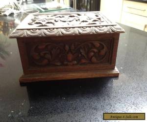 Item  ANTIQUE WOODEN BOX WITH CARVED DETAIL - wood/woodenware for Sale