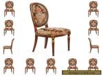 Beautiful Set of Twelve French Louis XVI Style Dining Chairs in Antique Taste for Sale