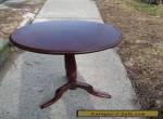 Vintage Oval Top Mahogany Table Stand Three legs Solid Wood for Sale