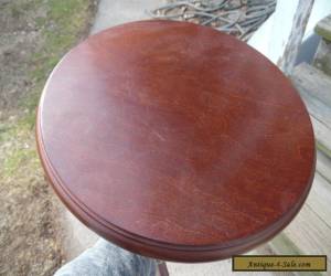 Item Vintage Oval Top Mahogany Table Stand Three legs Solid Wood for Sale