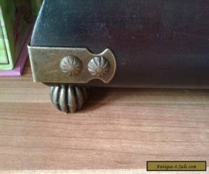 Item wooden box/brass trims...feet for Sale
