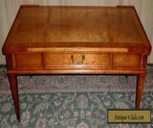 Item HERITAGE COFFEE TABLE Banded Mahogany With Drawer VINTAGE for Sale