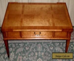 Item HERITAGE COFFEE TABLE Banded Mahogany With Drawer VINTAGE for Sale