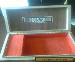 Item beautiful old musical wooden box with mosiac design for Sale