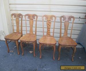 Item 56261   Set of 4 Solid Oak MONA LISA Dining Chairs Chair s for Sale