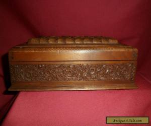 Item VINTAGE WOODEN TRINKET BOX WITH CARVED DETAIL- wood/woodenware for Sale