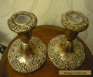 Item 2 Vintage Silverplate Candleholders Candlesticks for Sale