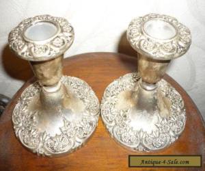 Item 2 Vintage Silverplate Candleholders Candlesticks for Sale