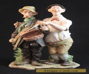 Item Capodimonte Morra The Fisherman Dilemma Porcelain Fishing Figurine for Sale