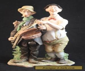 Item Capodimonte Morra The Fisherman Dilemma Porcelain Fishing Figurine for Sale