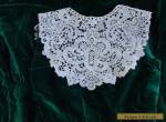 Stunning Antique Cotton Lace Collar-Large Ornate Floral Motifs  for Sale