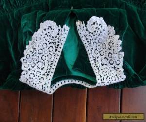 Item Stunning Antique Cotton Lace Collar-Large Ornate Floral Motifs  for Sale
