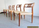 SET OF 4 MOLLER #79 TEAK DINING SIDE CHAIRS MID CENTURY DANISH MODERN for Sale