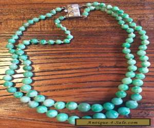 Item Antique Jade Necklace with Silver Clasp for Sale
