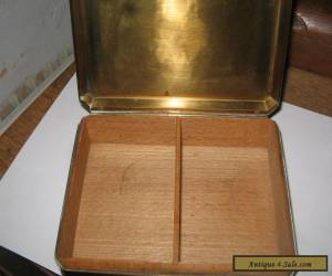 Item vintage brass box wood interior for Sale
